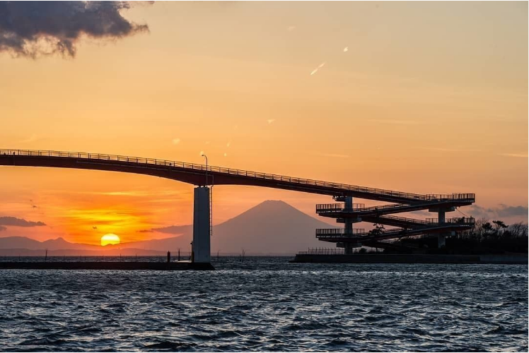 中の島大橋　富士山